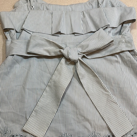 BCBG MaxAzria tank size S white and baby blue with bow - Picture 5 of 8
